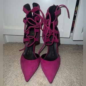 Giuseppe Zanotti Shoes | Giuseppe Zanotti Suedepoint Tie Lace-Up Pump